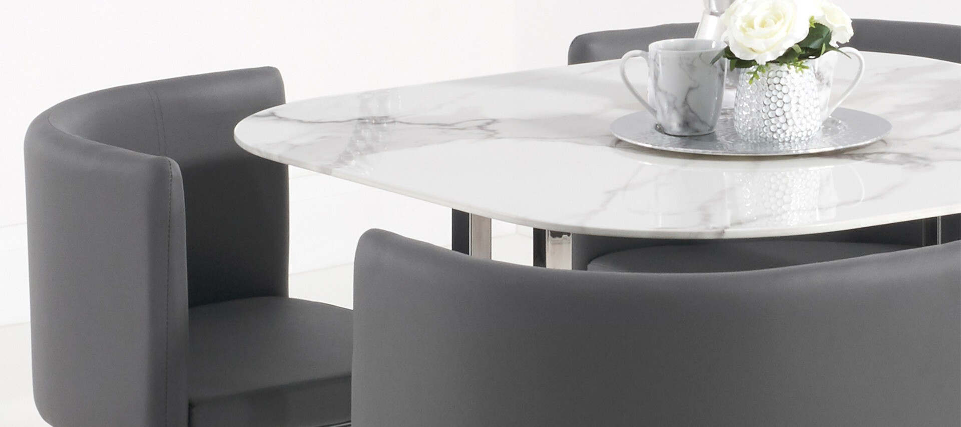 Photo 3 of Algarve white marble dining table