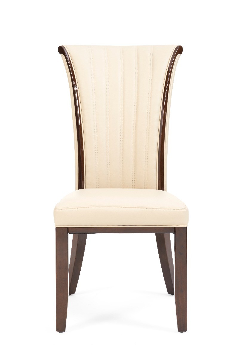 Photo 1 of Lorient cream leather dining chairs