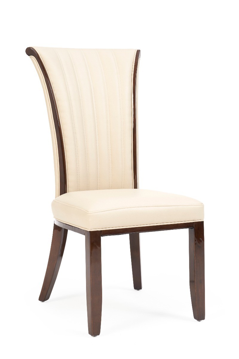 Photo 2 of Lorient cream leather dining chairs