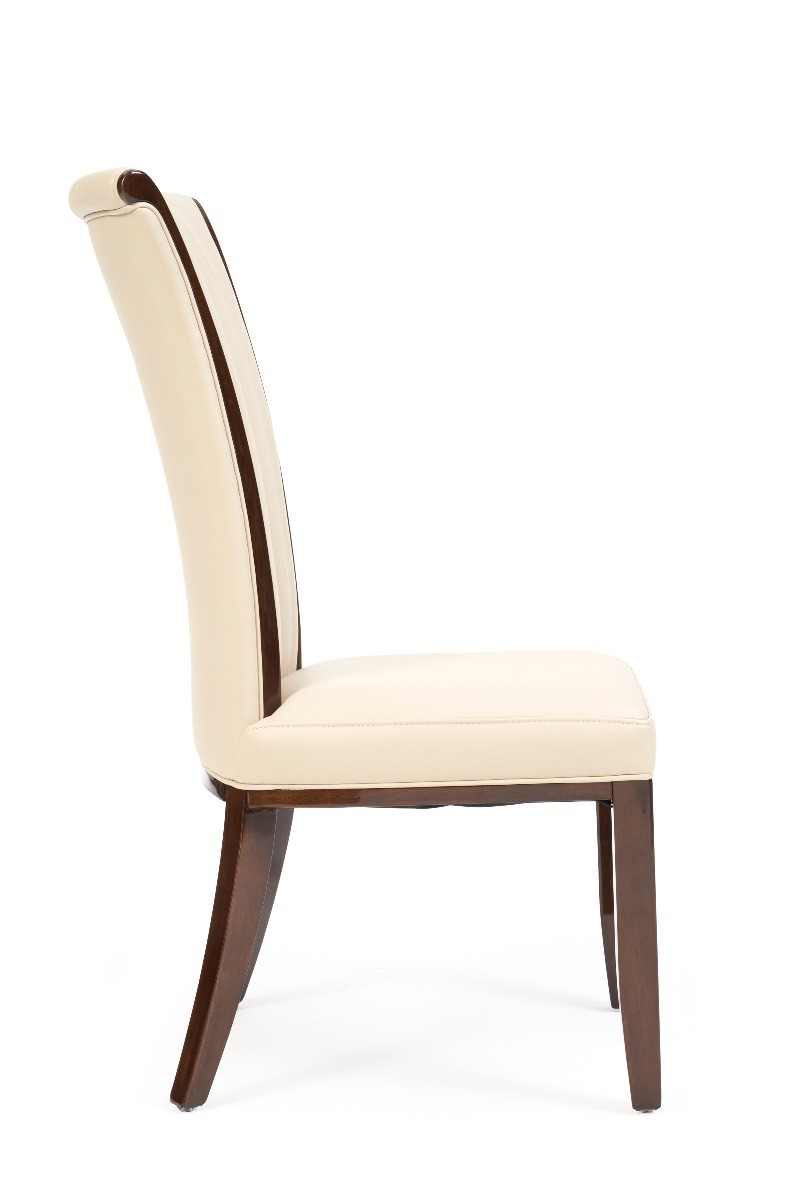 Photo 3 of Lorient cream leather dining chairs