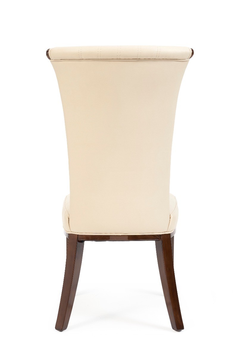 Photo 5 of Lorient cream leather dining chairs