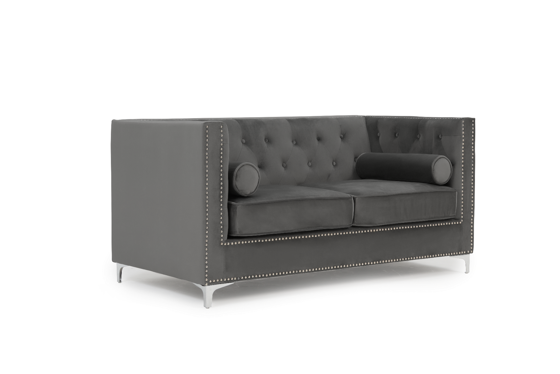 Photo 1 of Amelie grey velvet 2 seater sofa
