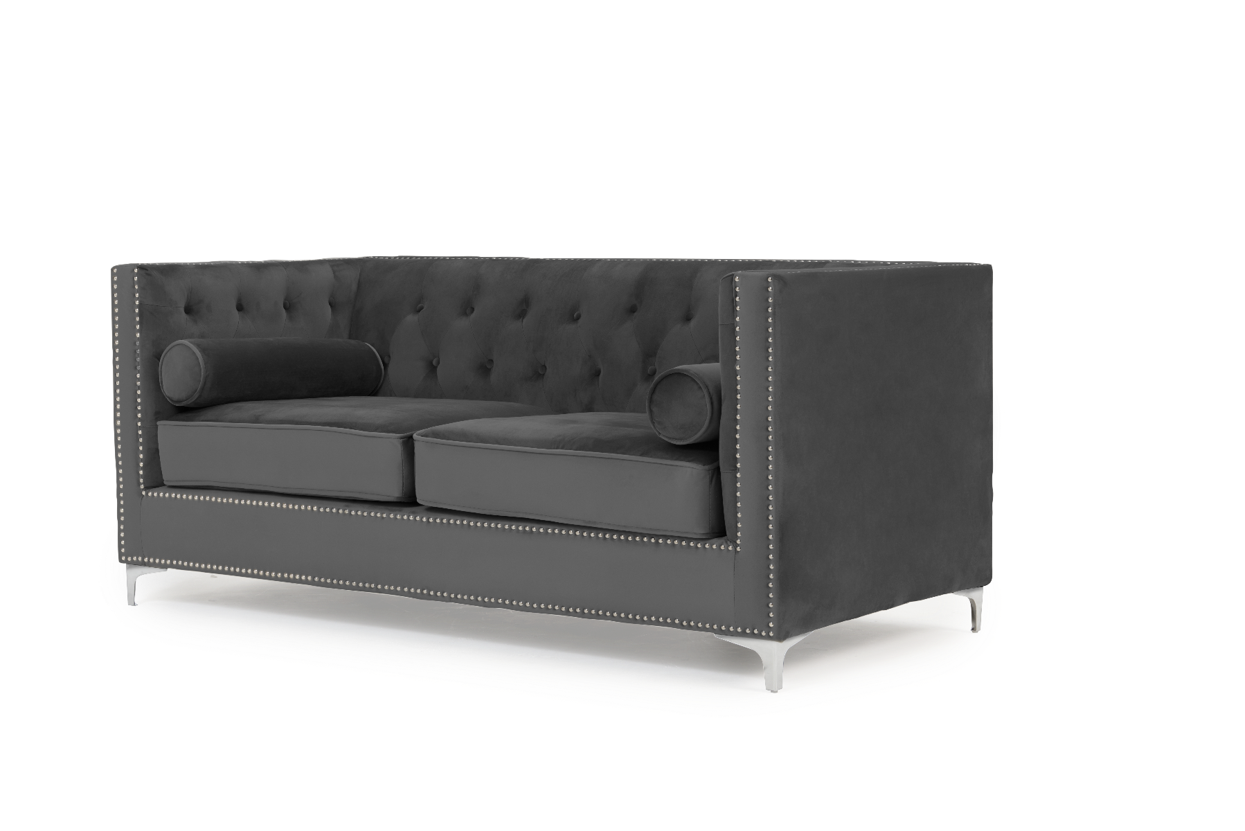 Photo 1 of Amelie grey velvet 3 seater sofa