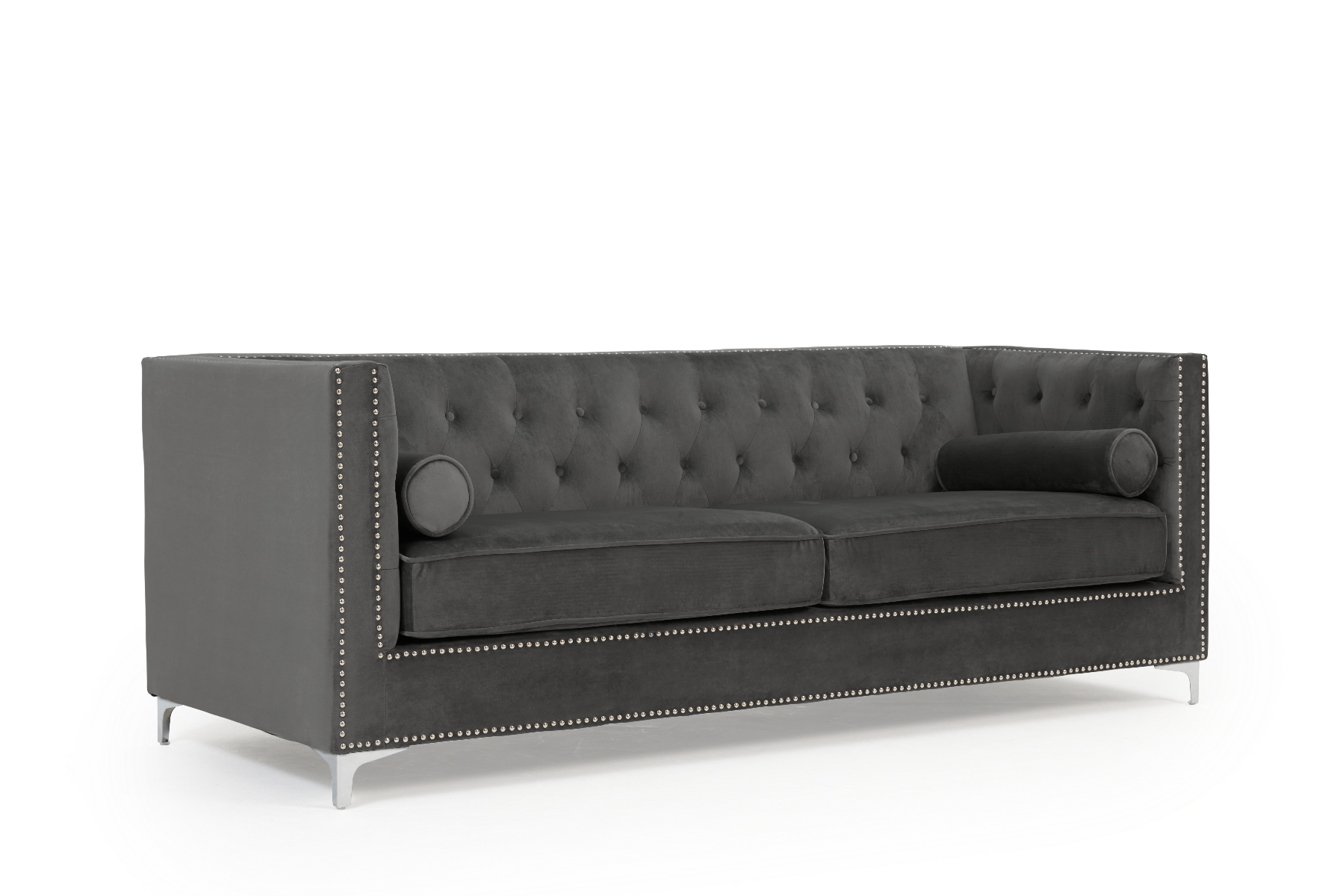 Photo 1 of Amelie grey velvet 4 seater sofa