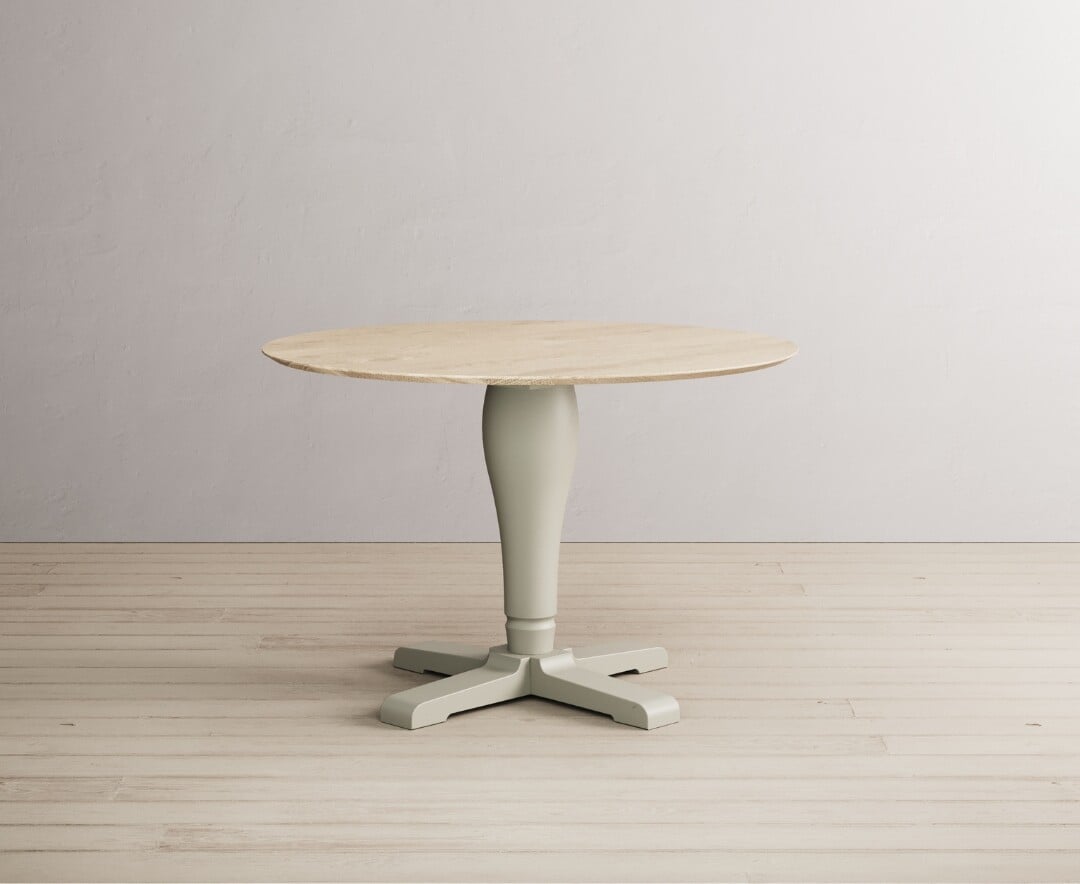 Ancona Oak And Soft Green Painted 120cm Round Dining Table