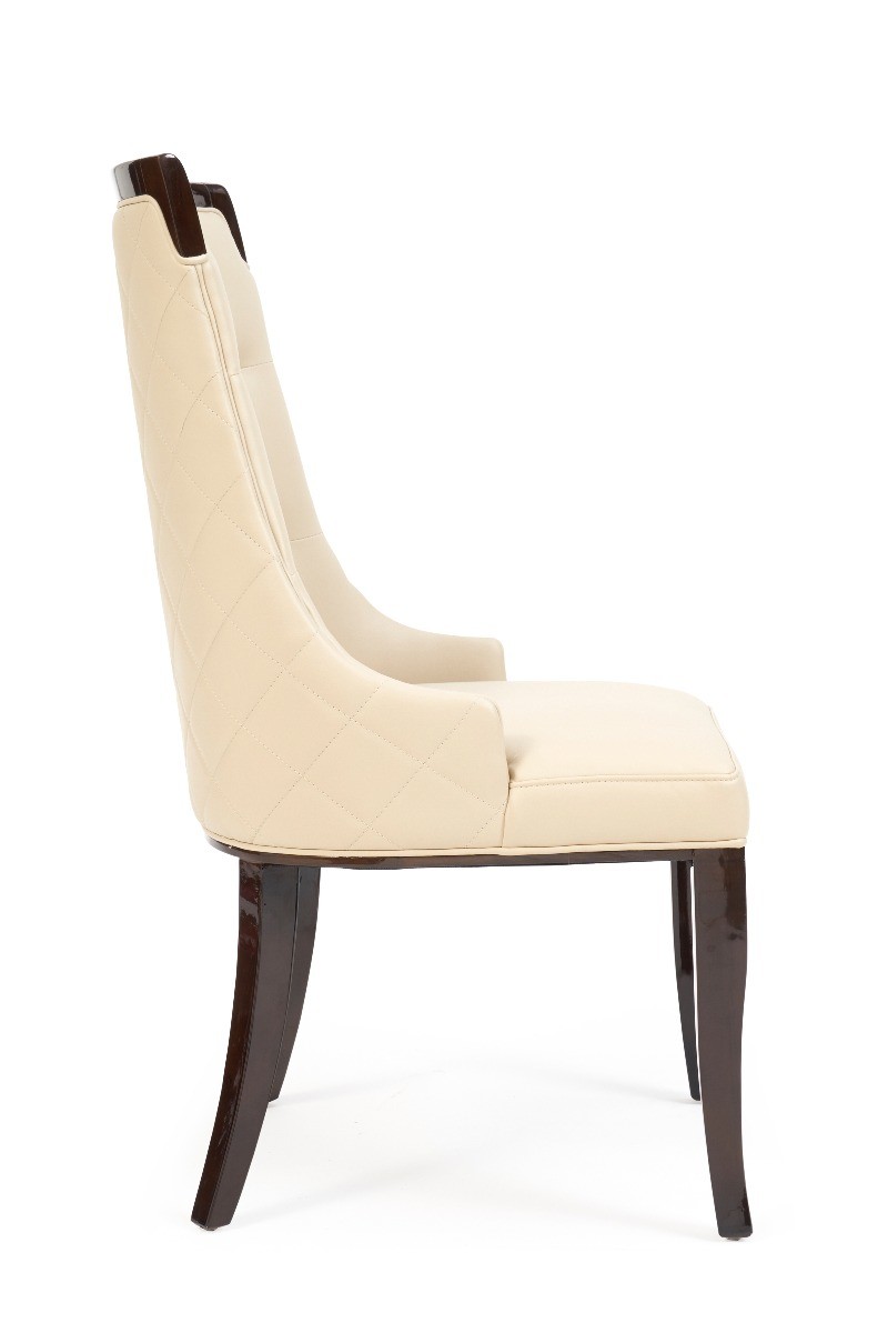 Photo 2 of Francesca cream faux leather dining chairs