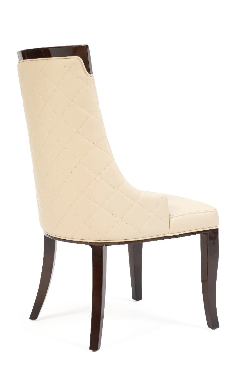 Photo 3 of Francesca cream faux leather dining chairs