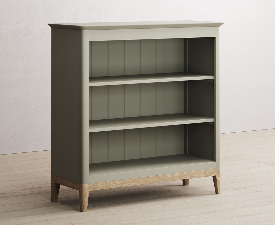 Photo 1 of Ancona oak and soft green painted small bookcase