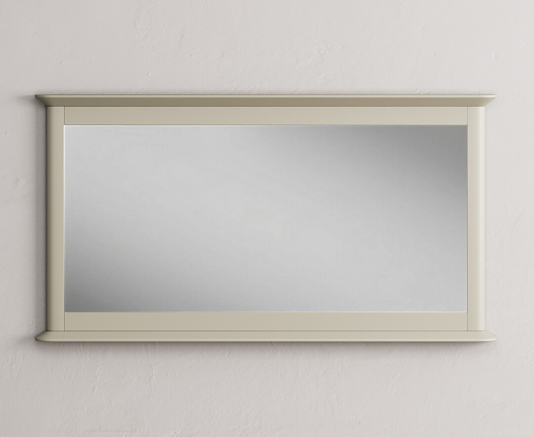 Product photograph of Ancona Oak And Soft Green Painted Wall Mirror from Oak Furniture Superstore