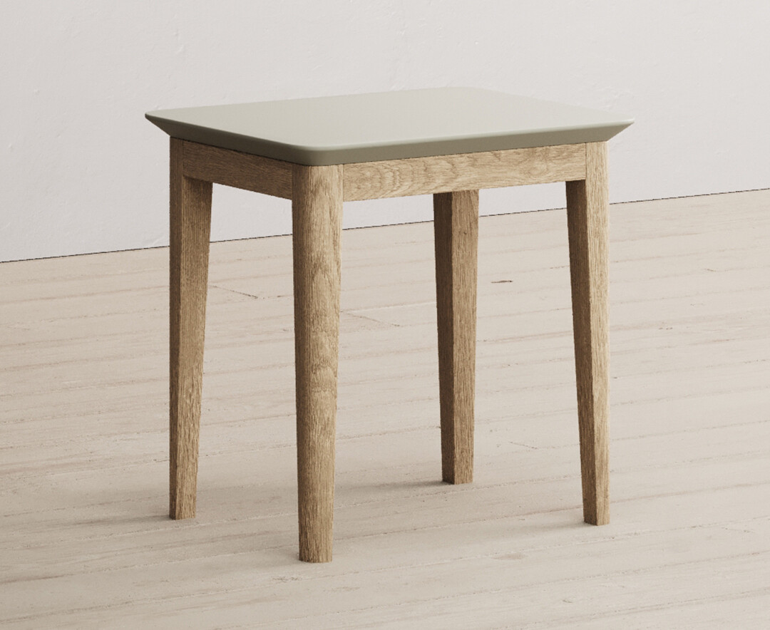 Photo 1 of Ancona oak and soft green painted dressing table stool
