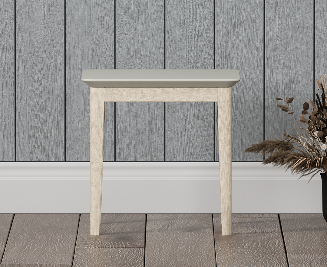 Ancona Oak and Soft Green Painted Dressing Table Stool