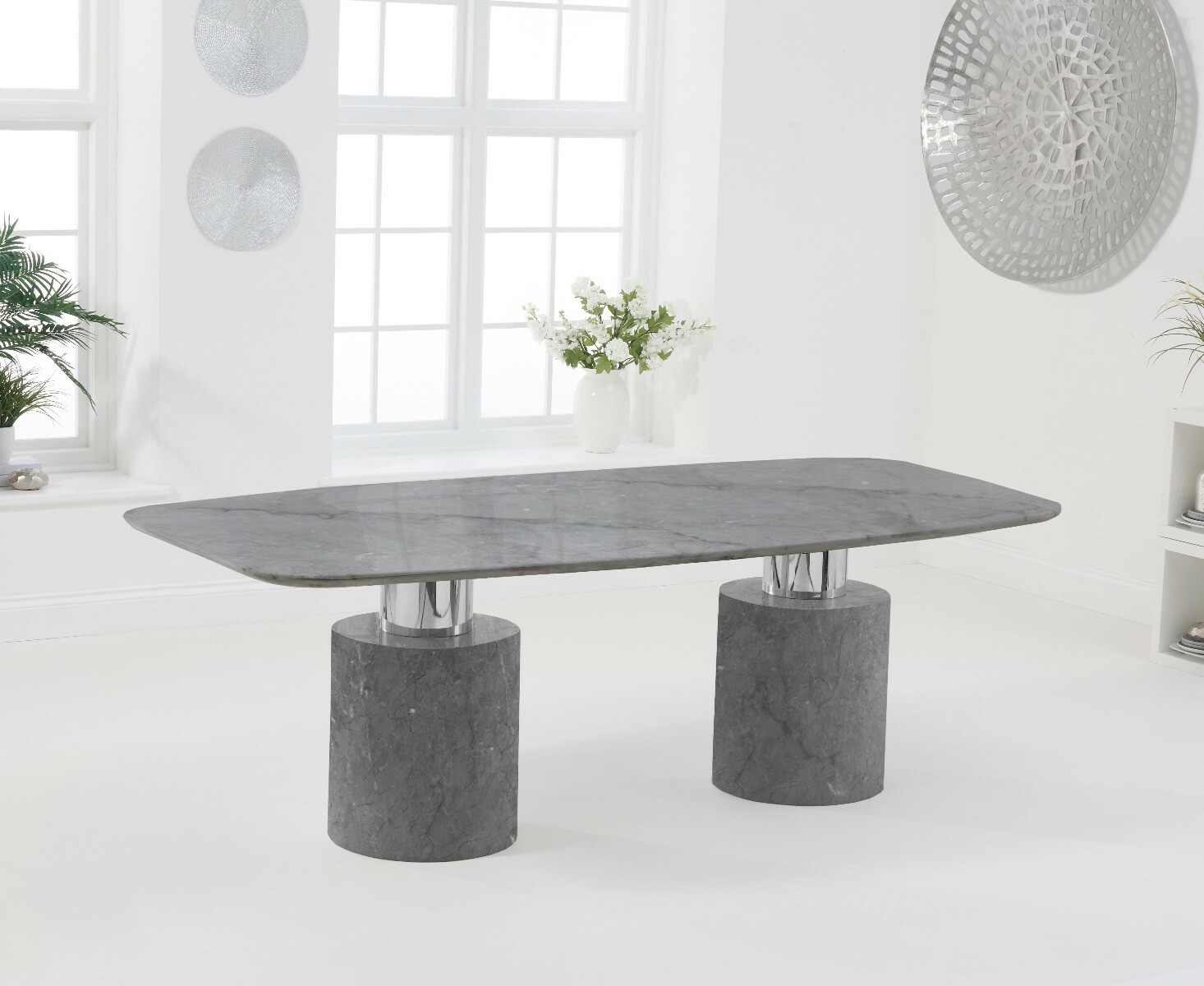 Photo 1 of Antonio 180cm grey marble dining table