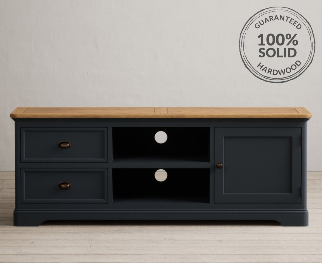 Blue grey sales tv stand
