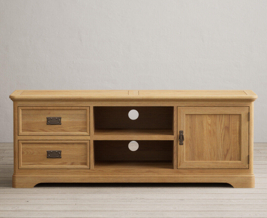 Bridstow Solid Oak Super Wide Tv Cabinet