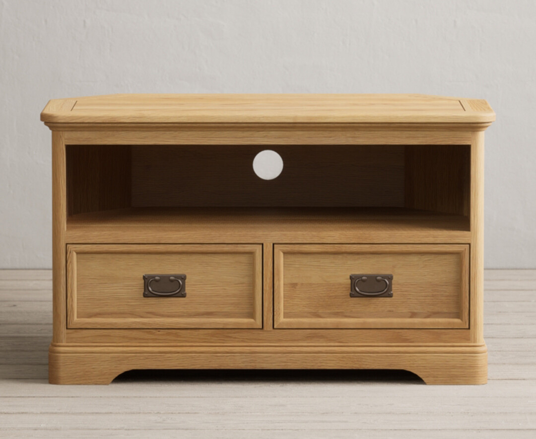 Bridstow Solid Oak Corner Tv Cabinet