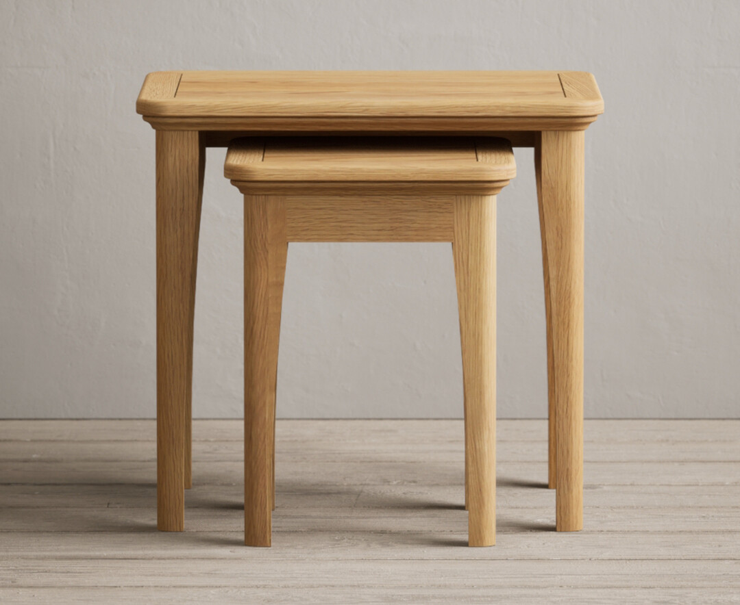 Bridstow Solid Oak Nest Of Tables