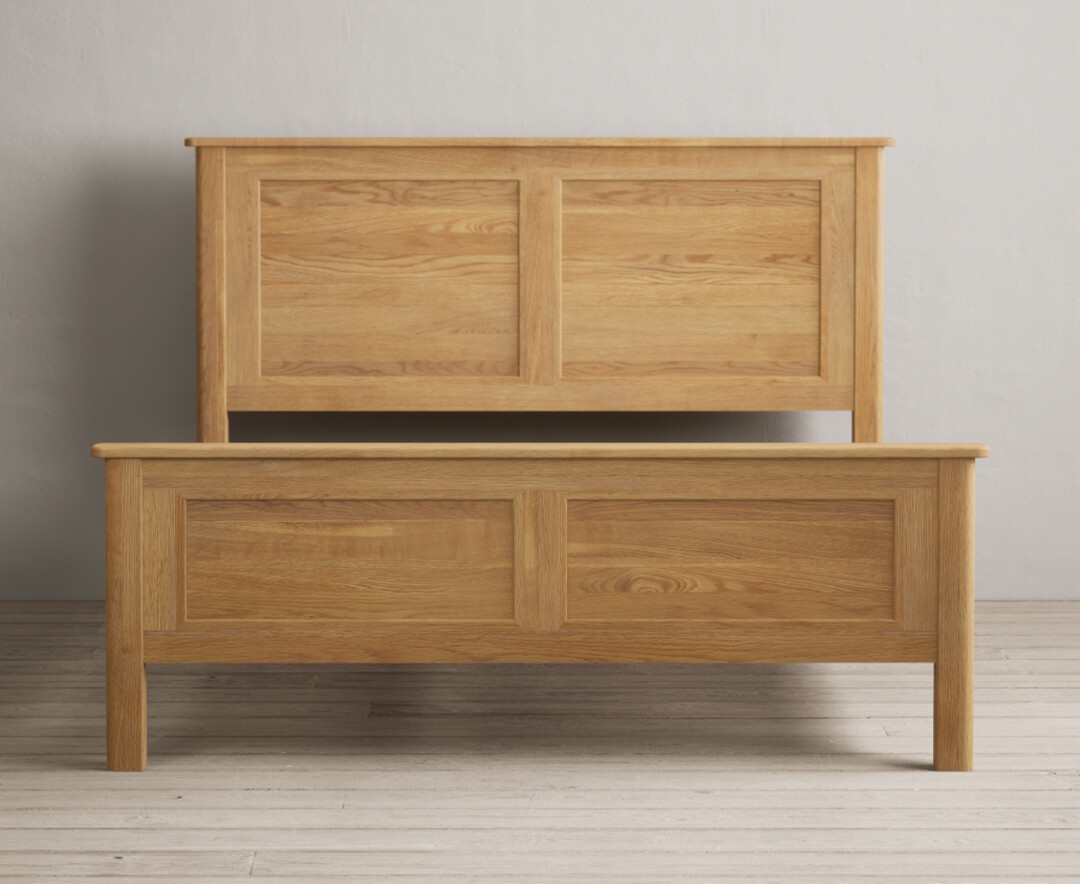 Product photograph of Bridstow Solid Oak Kingsize Bed from Oak Furniture Superstore.