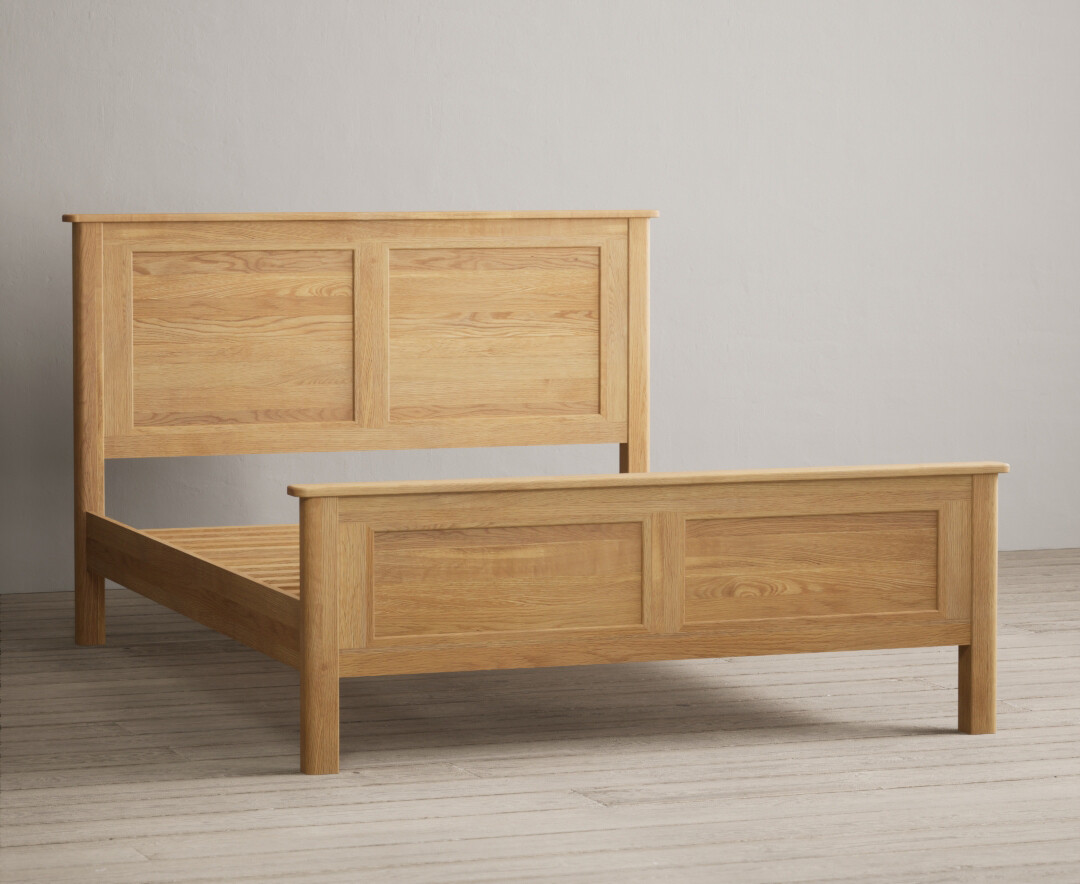 Product photograph of Bridstow Solid Oak Kingsize Bed from Oak Furniture Superstore