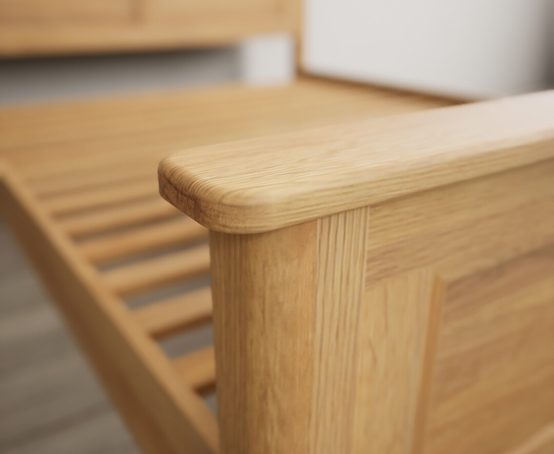 Product photograph of Bridstow Solid Oak Double Bed from Oak Furniture Superstore.