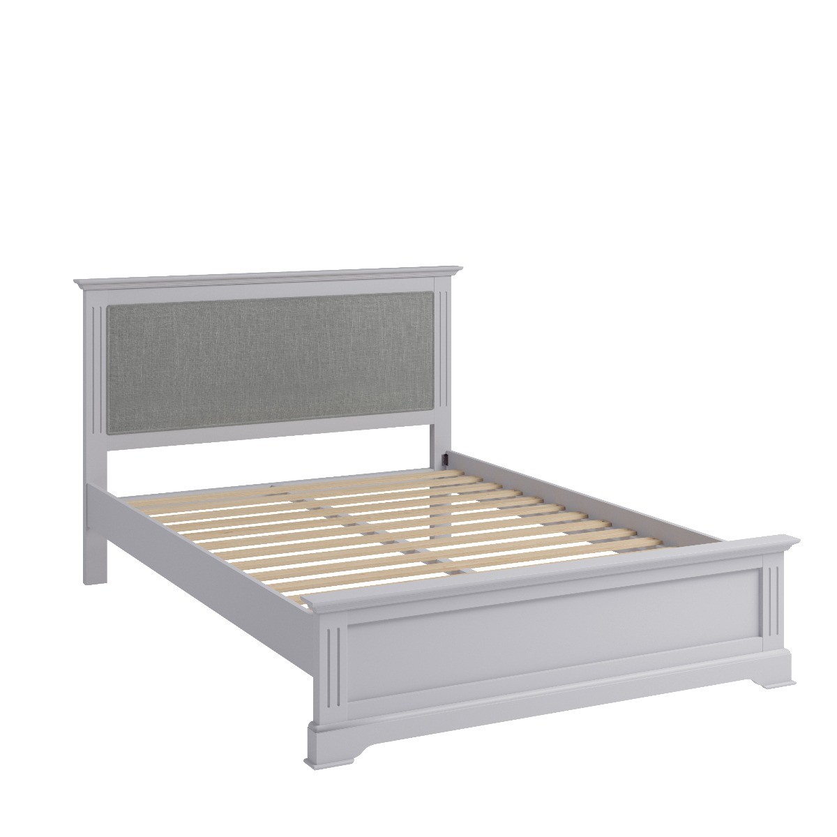 Aubrey Grey King Size Bed, Aubrey King Upholstered Bed