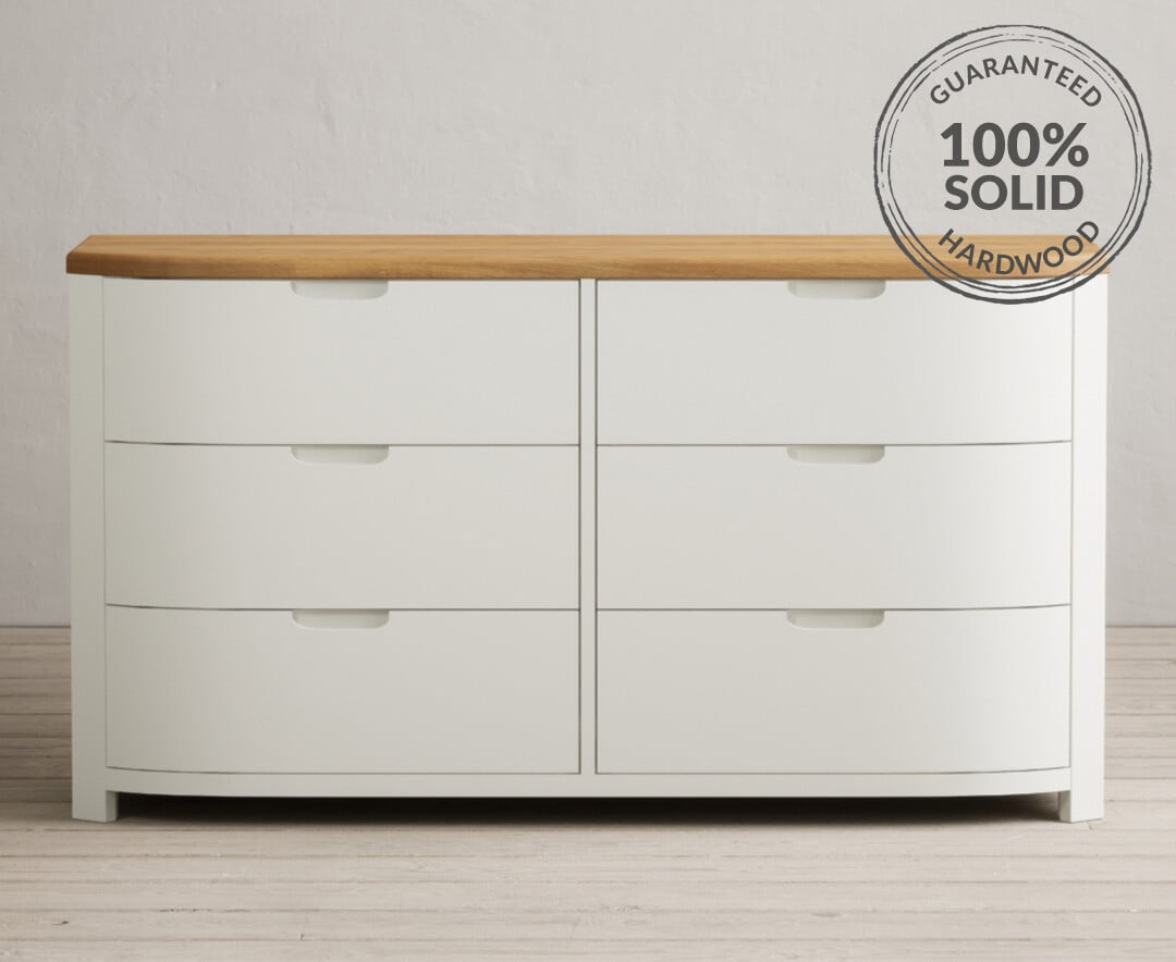 White painted oak outlet chest of drawers