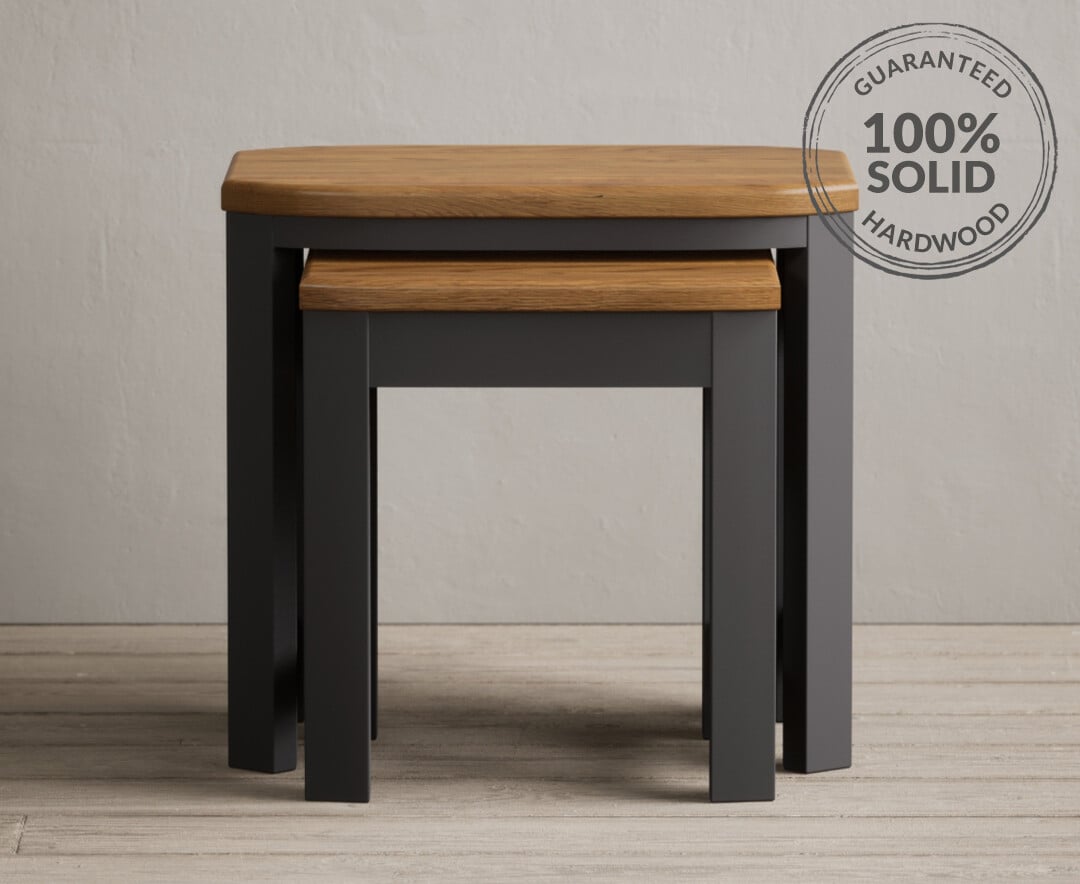 Charcoal nest of shop tables