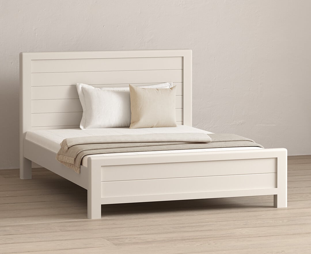 Bradwell Oak and Signal White Painted King Size Bed