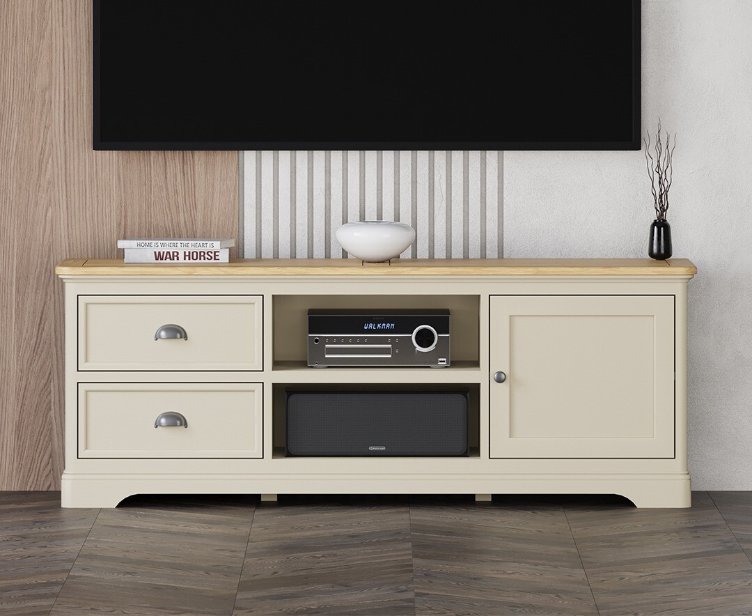 Madley Oak and Cream Painted Super Wide TV Cabinet