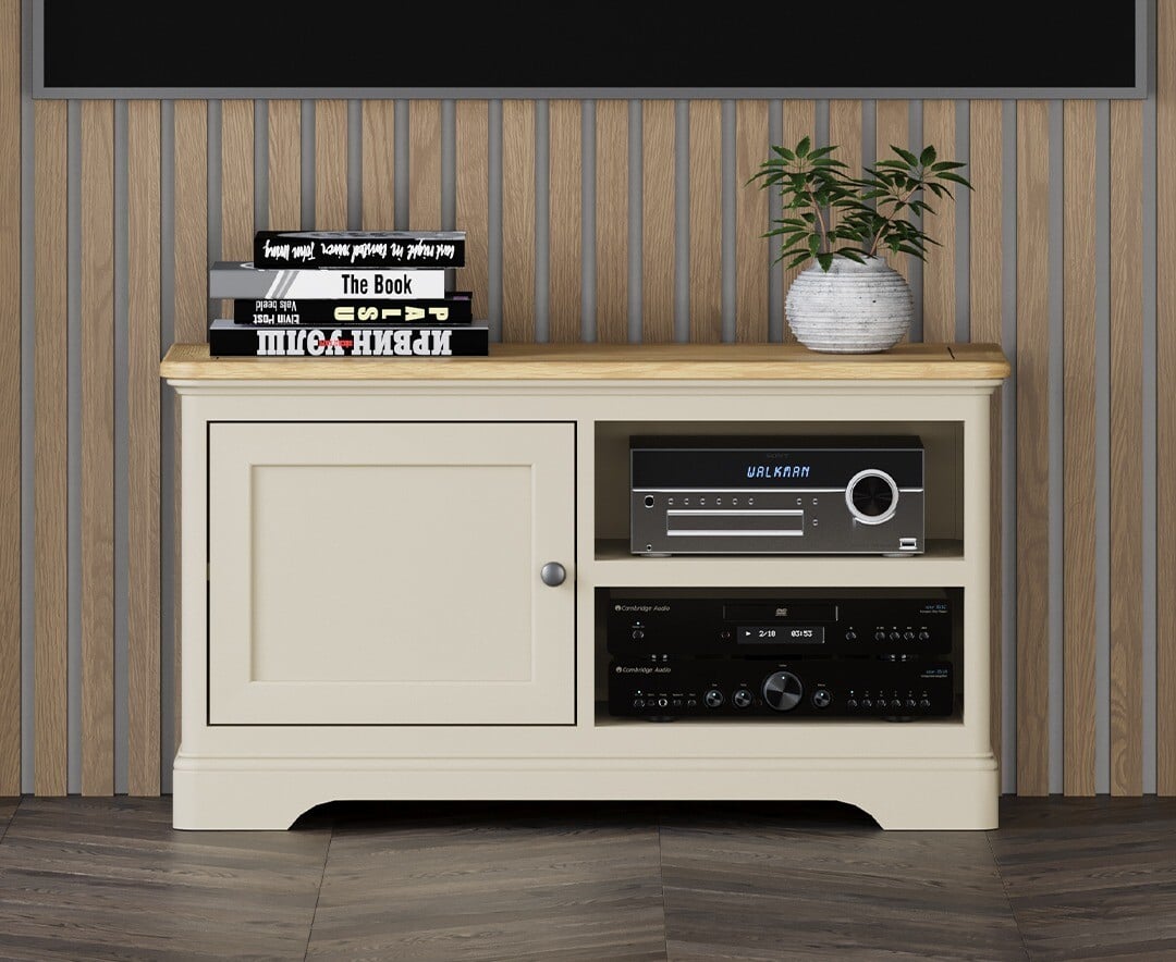 Madley Oak and Cream Painted Small TV Cabinet