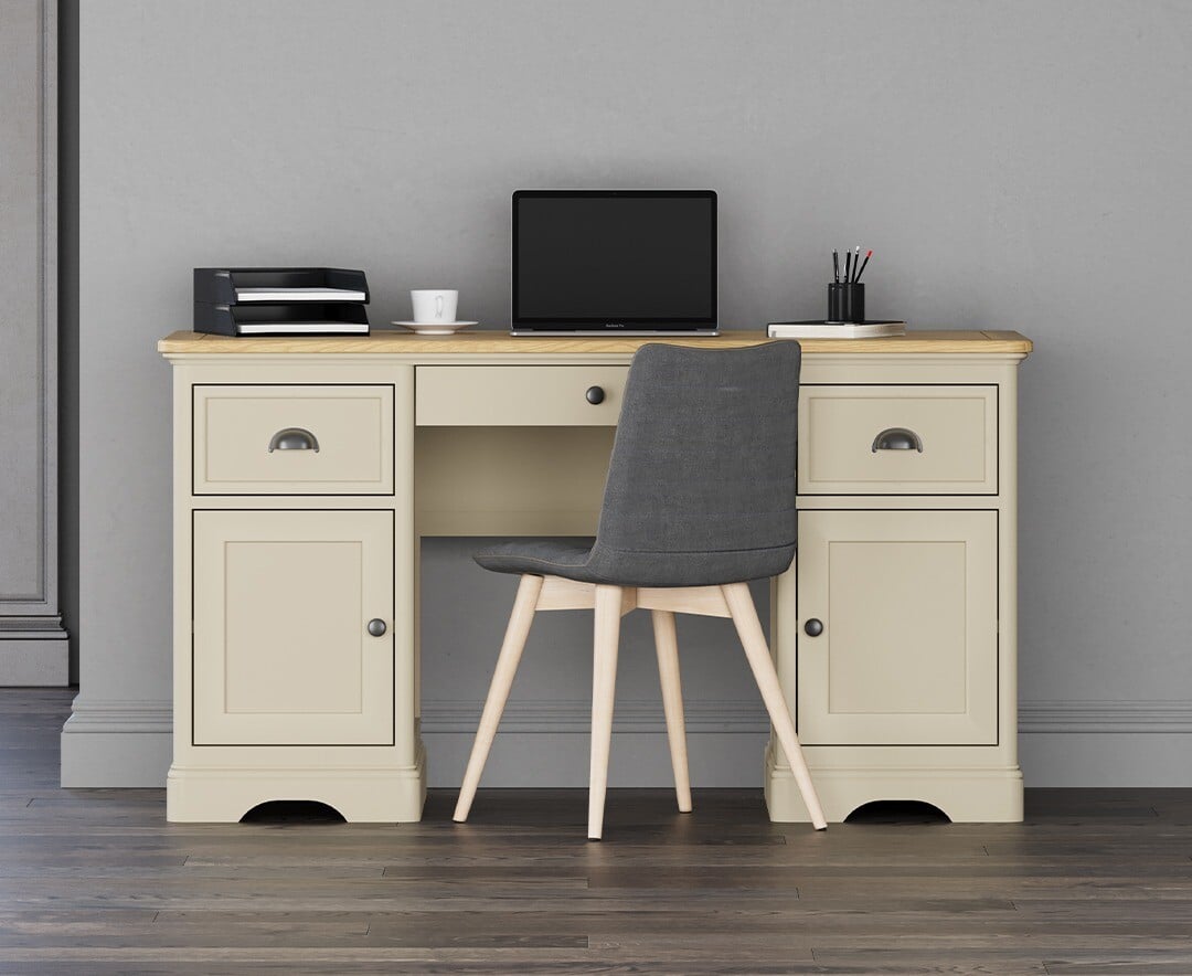 Madley Oak and Cream Painted Computer Desk
