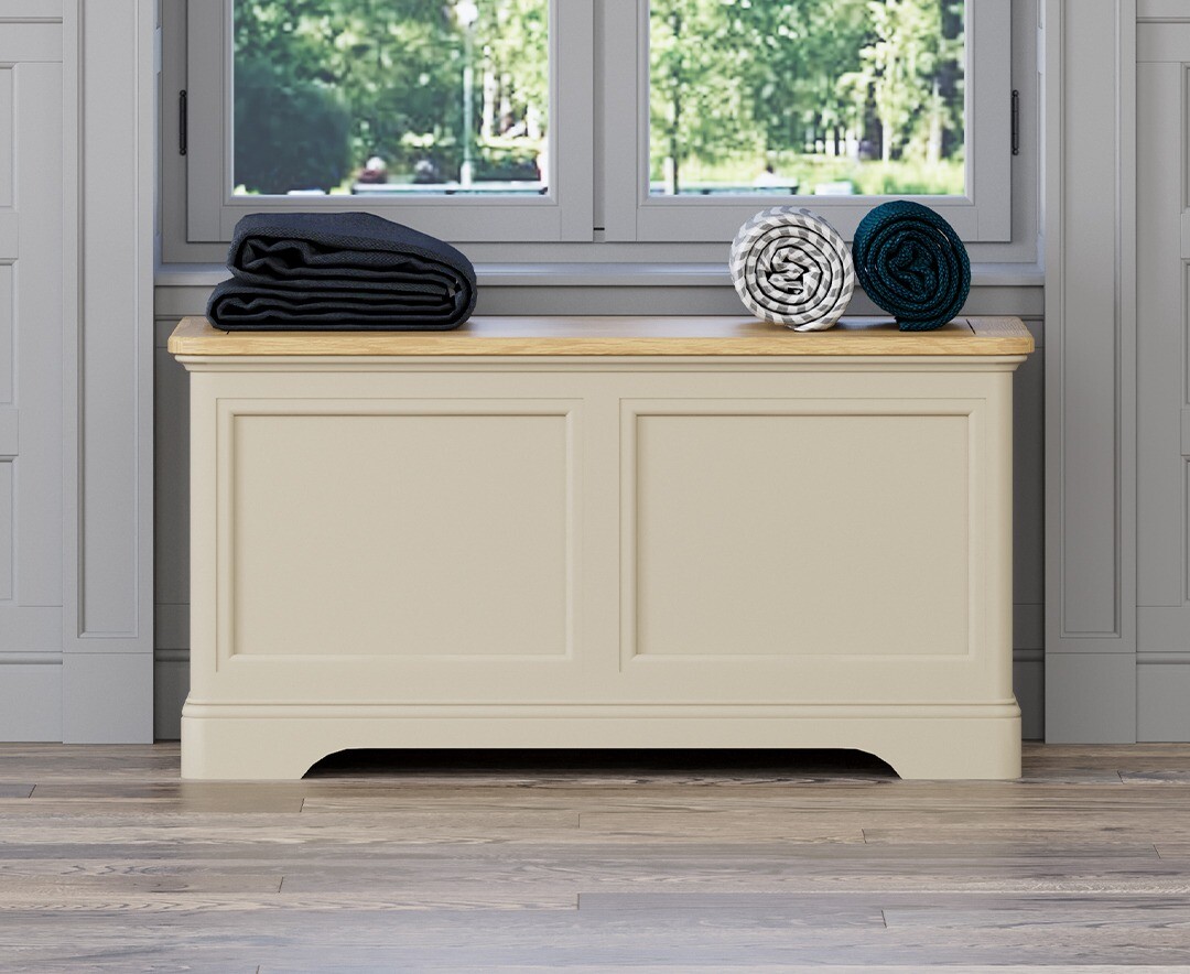 Madley Oak and Cream Painted Blanket Box