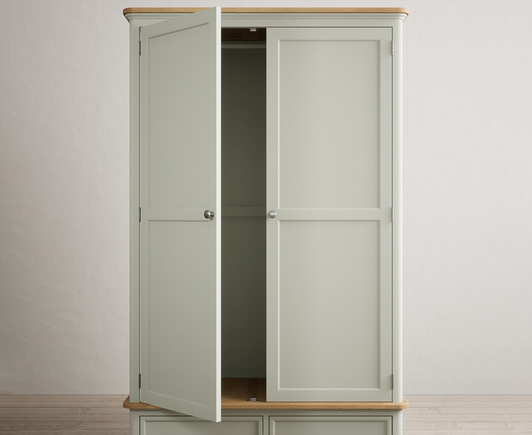 Photo 4 of Bridstow soft green painted double wardrobe