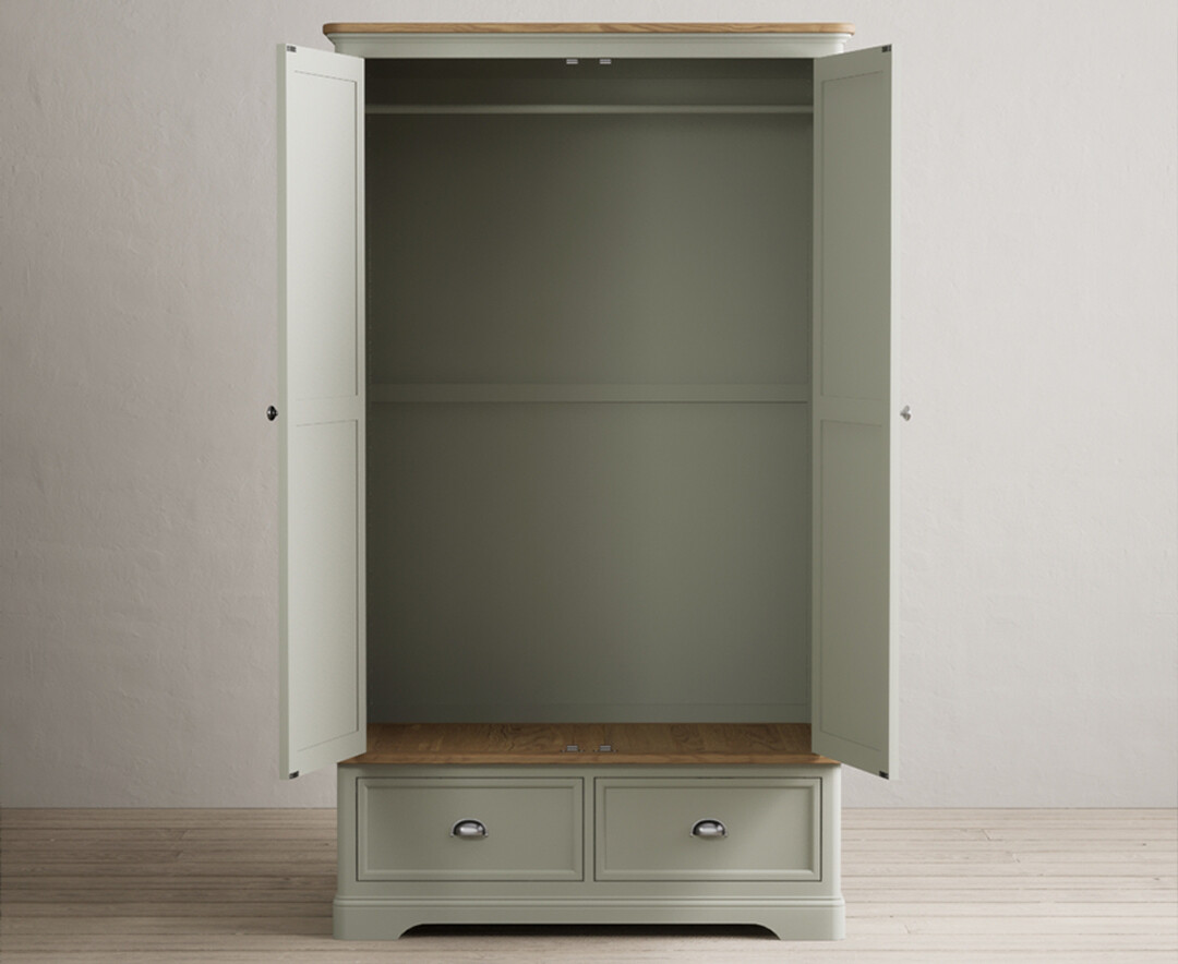 Photo 2 of Bridstow soft green painted double wardrobe