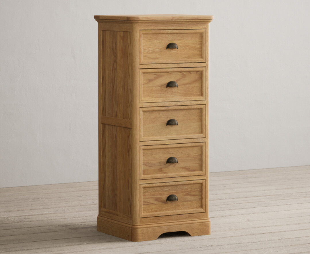 Photo 1 of Bridstow solid oak 5 drawer tallboy