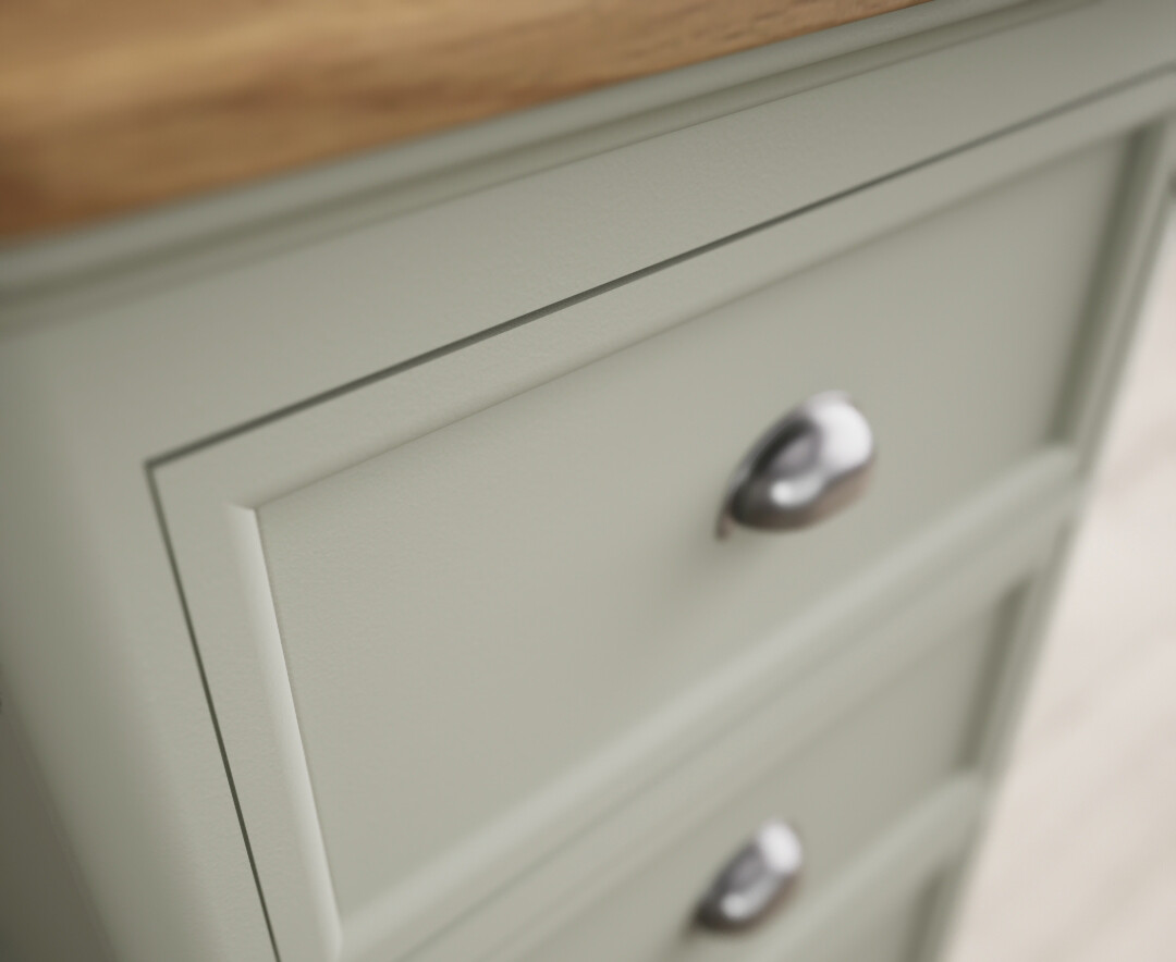 Photo 3 of Bridstow soft green painted 5 drawer tallboy