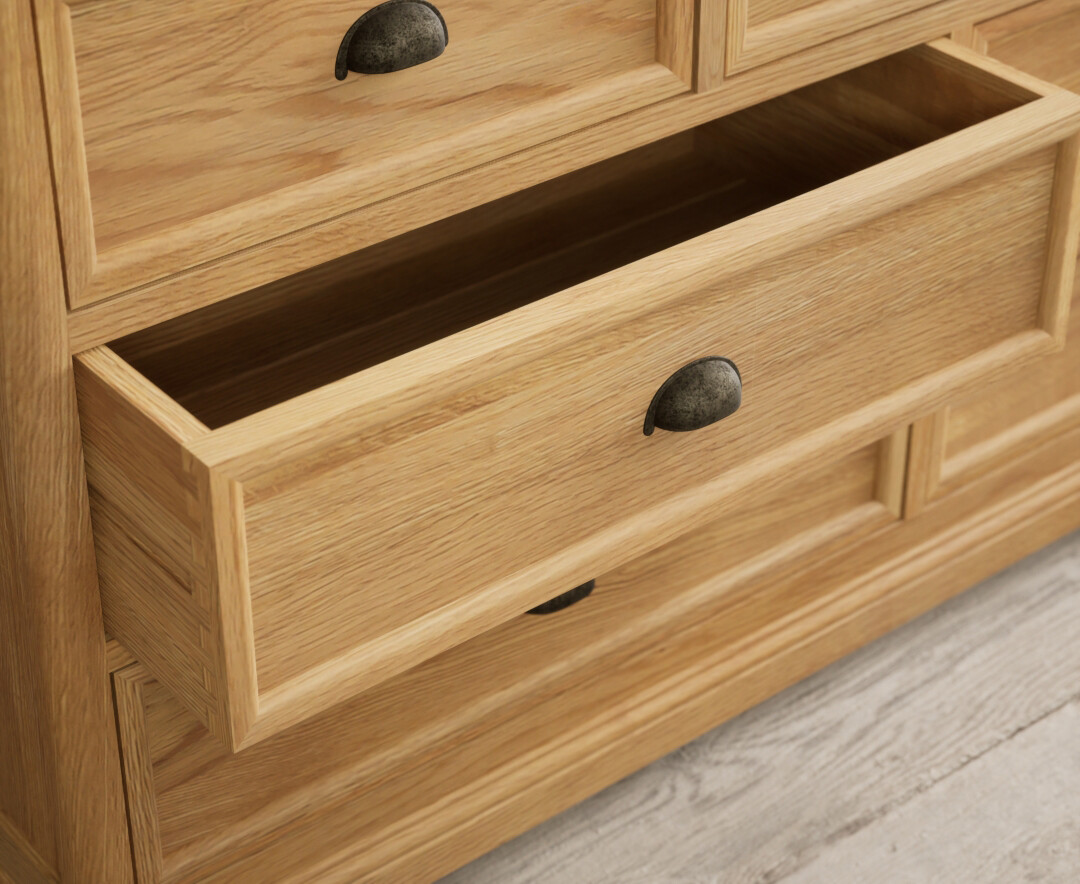 Photo 2 of Bridstow solid oak wide chest of drawers