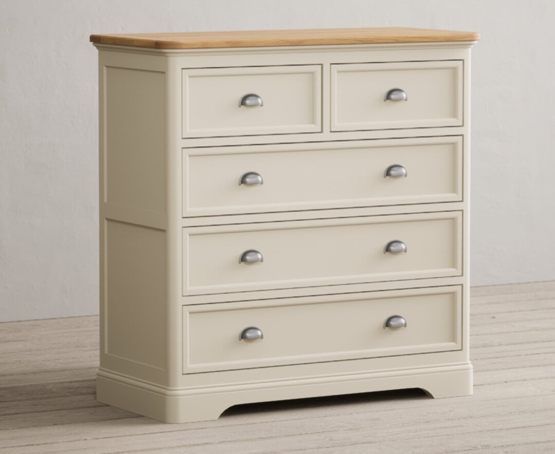 Madley Oak and Cream Painted 2 Over 3 Chest of Drawers