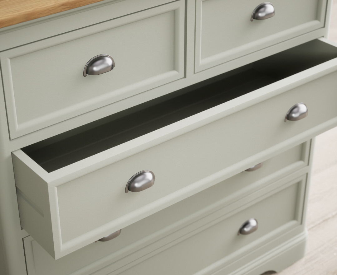 Photo 2 of Bridstow soft green painted 2 over 3 chest of drawers