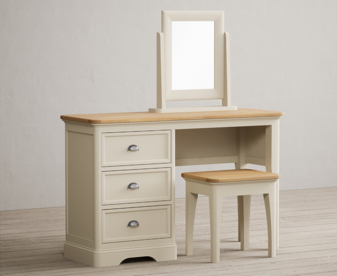 Photo 1 of Bridstow oak and cream painted dressing table set