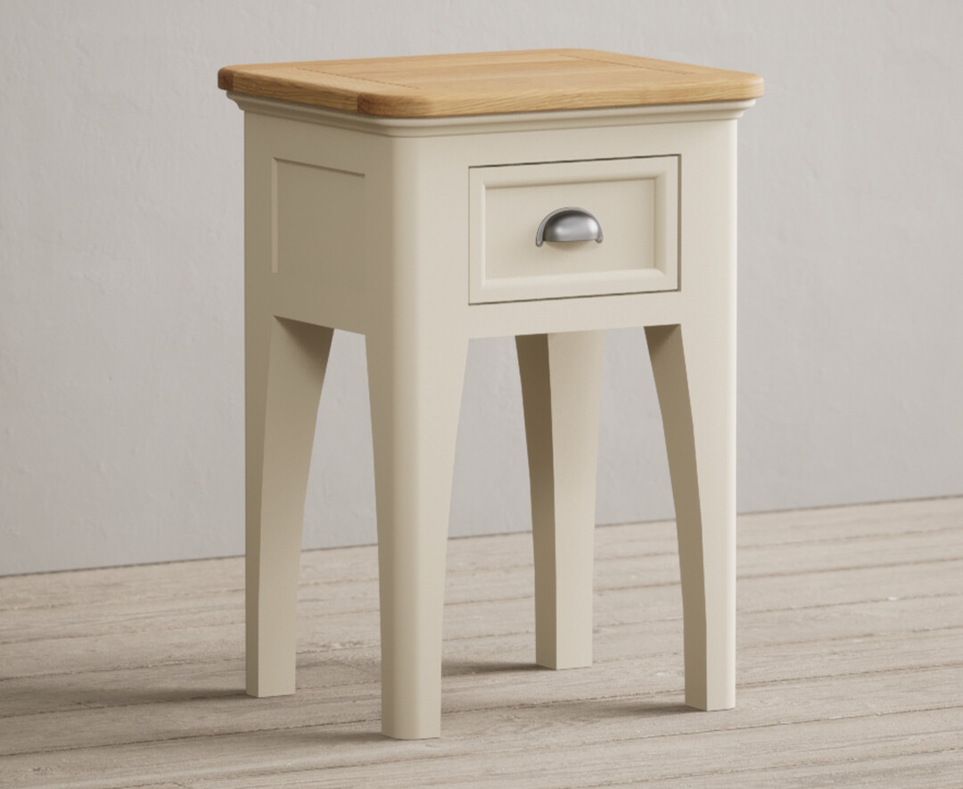 Photo 1 of Bridstow oak and cream painted 1 drawer bedside