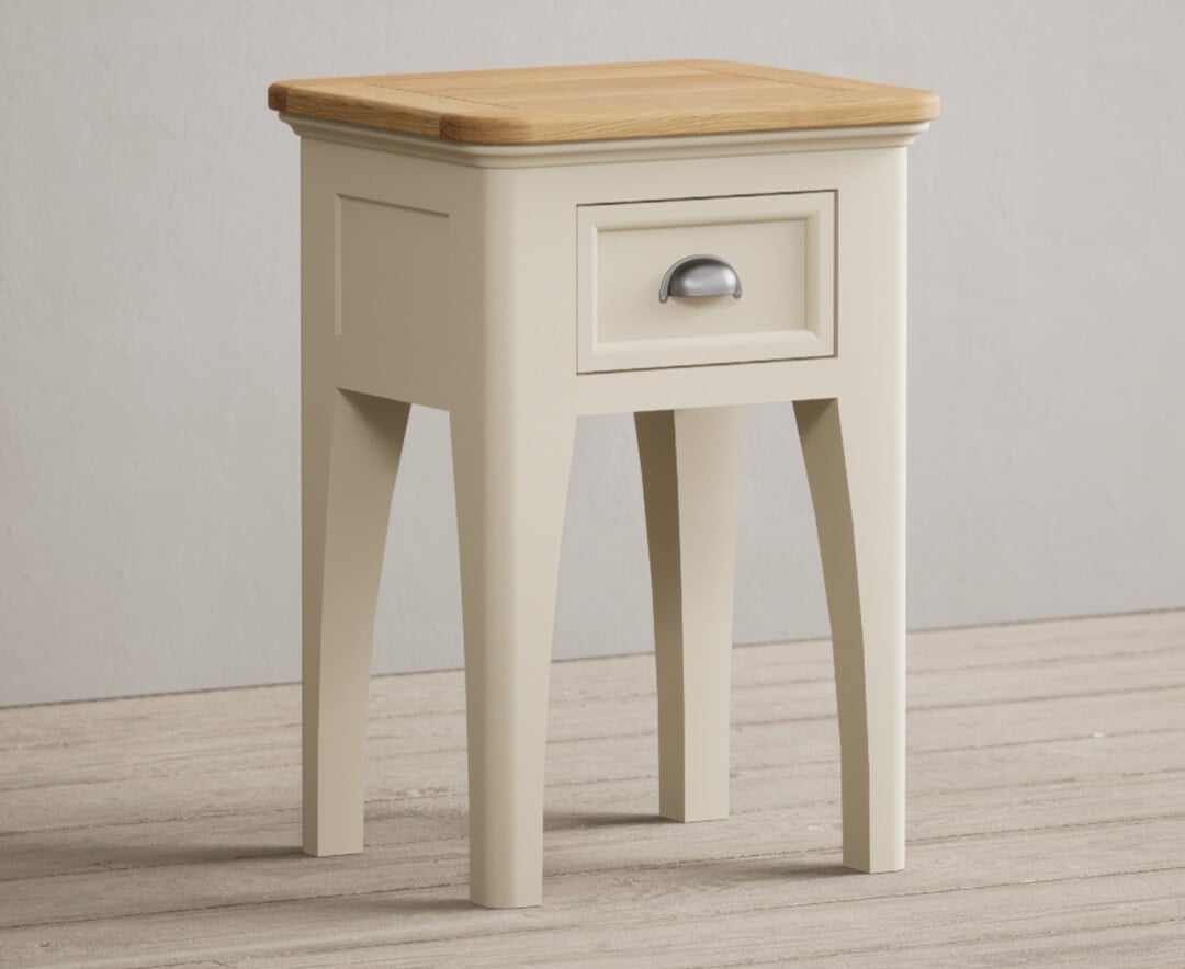 Madley Oak And Cream Painted 1 Drawer Bedside Table