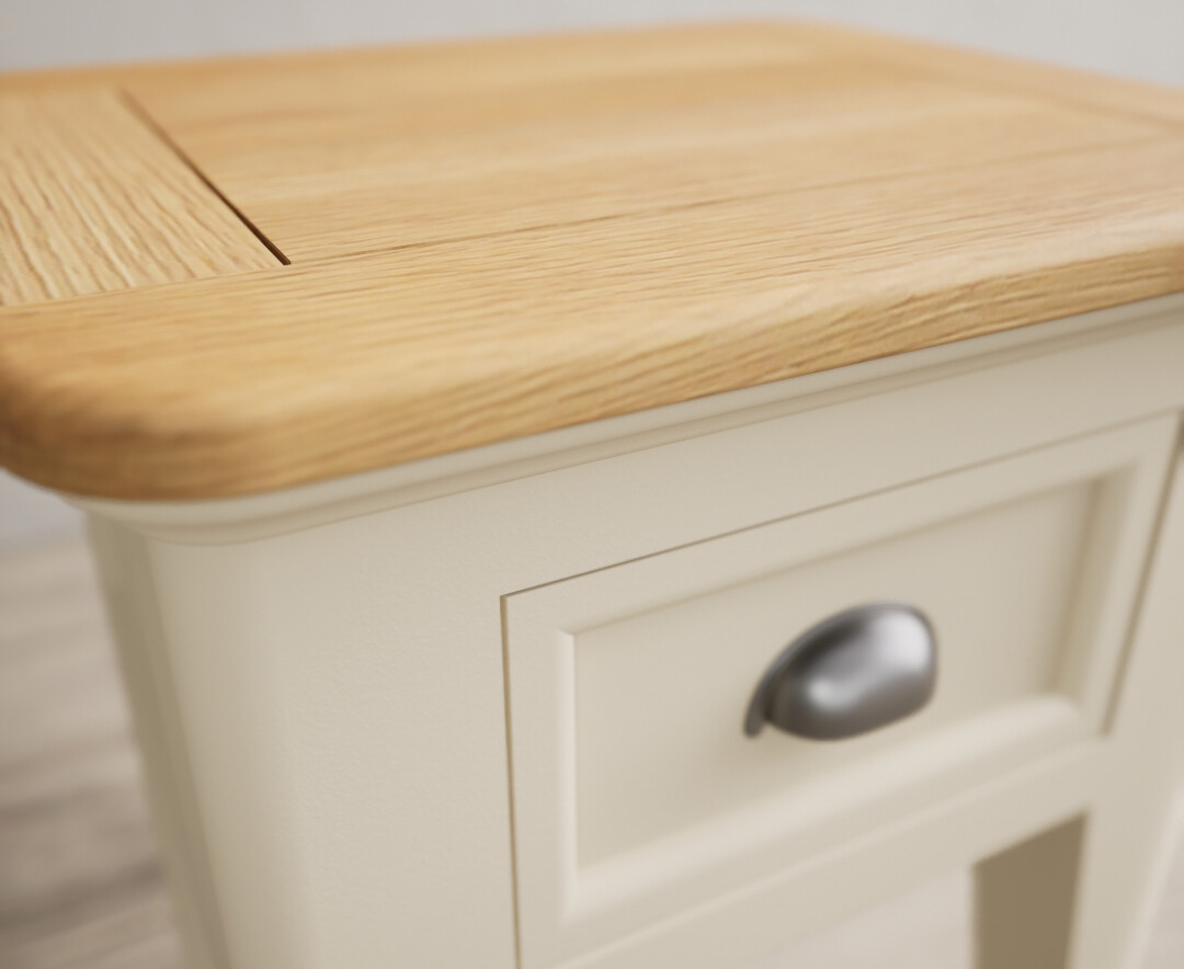 Photo 4 of Bridstow oak and cream painted 1 drawer bedside