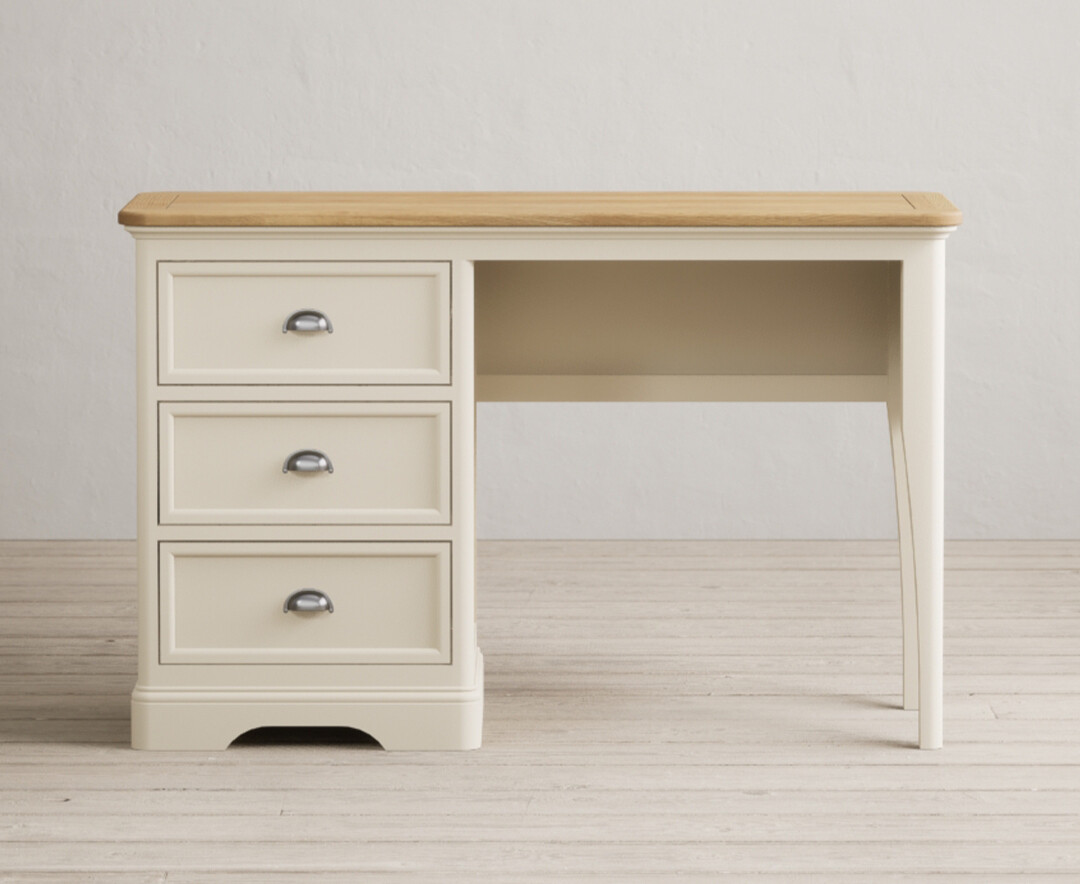 Product photograph of Bridstow Oak And Cream Painted Dressing Table from Oak Furniture Superstore