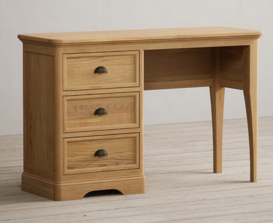 Product photograph of Cambridge Solid Oak Dressing Table from Oak Furniture Superstore