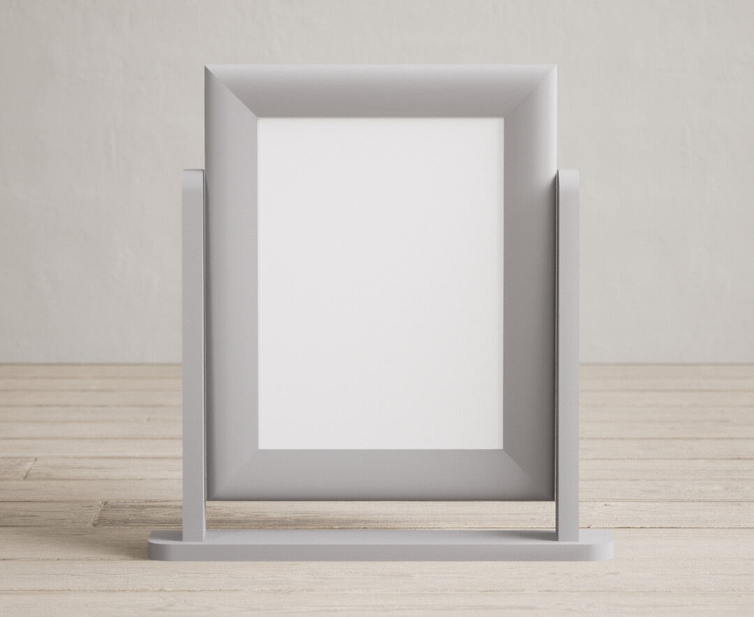Product photograph of Light Grey Painted Dressing Table Mirror from Oak Furniture Superstore