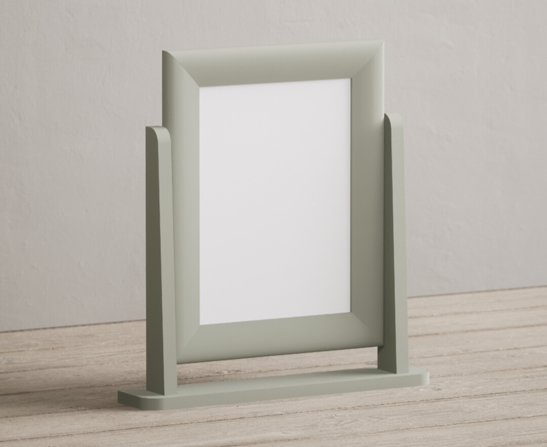 Product photograph of Soft Green Painted Dressing Table Mirror from Oak Furniture Superstore