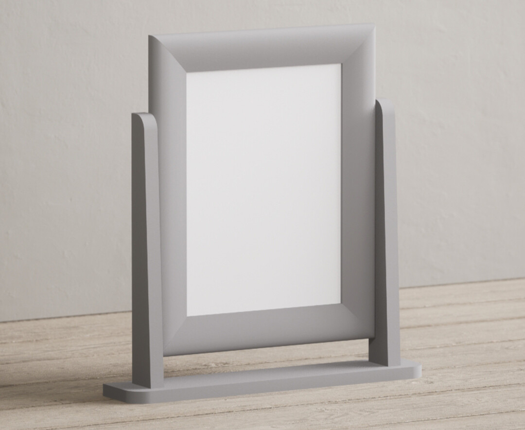 Product photograph of Light Grey Painted Dressing Table Mirror from Oak Furniture Superstore