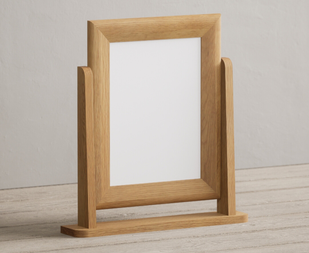 Product photograph of Natural Solid Oak Dressing Table Mirror from Oak Furniture Superstore