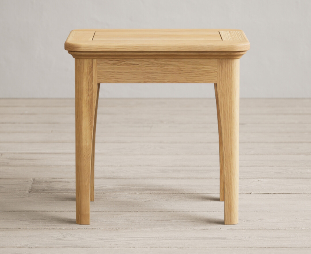 Product photograph of Bridstow Solid Oak Dressing Stool from Oak Furniture Superstore