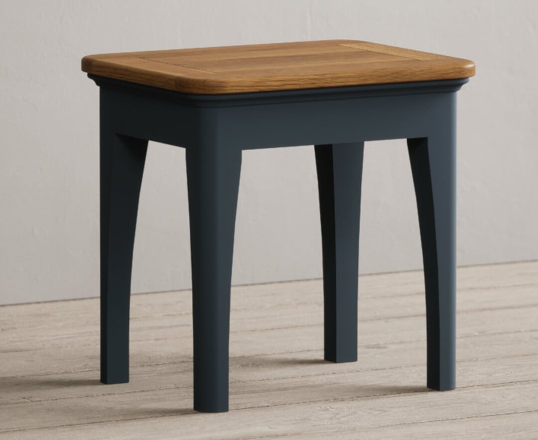 Photo 1 of Bridstow oak and blue painted dressing stool